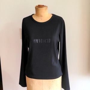 Moschino black long sleeve t shirt L